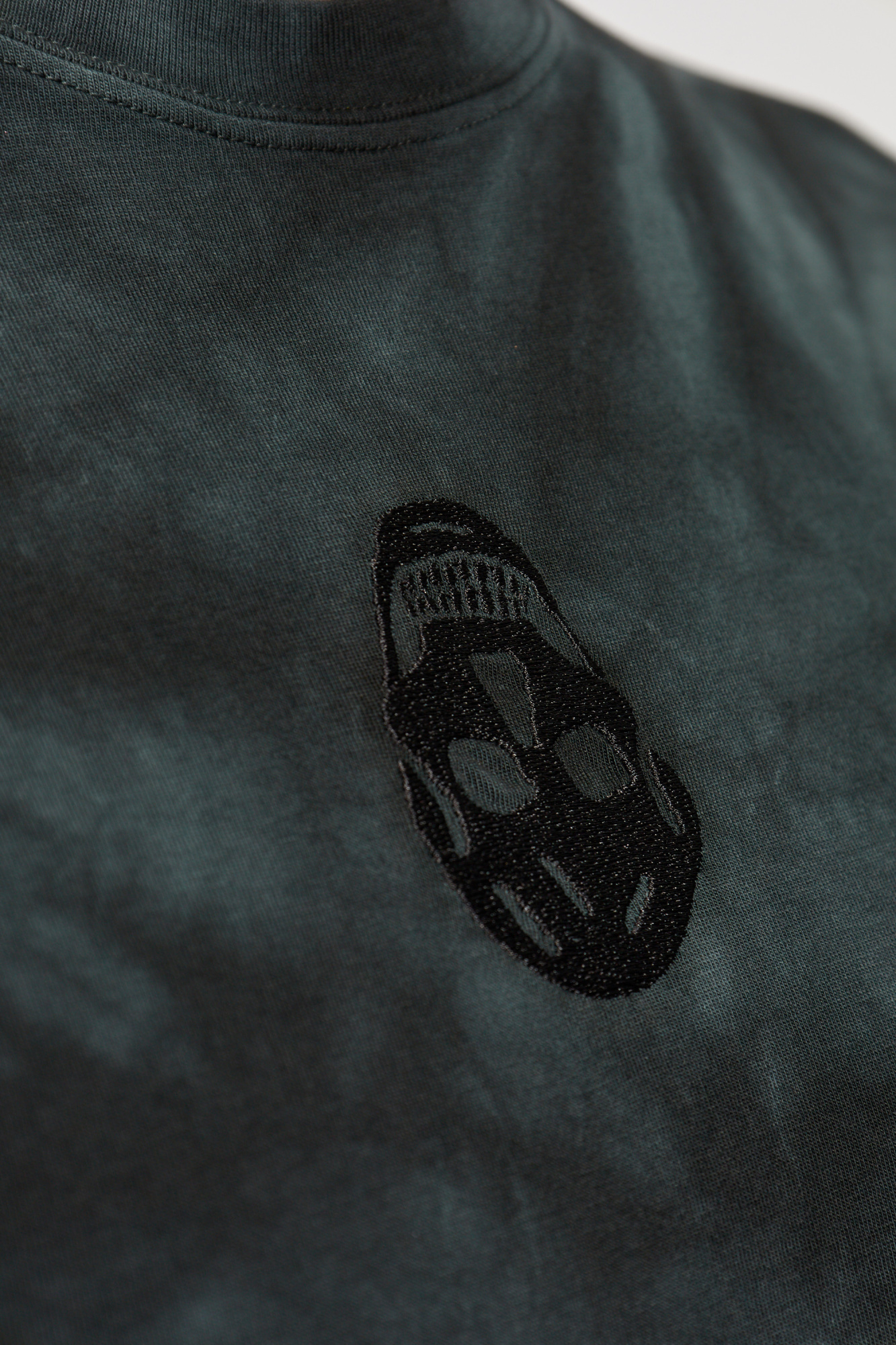 Navy blue T-shirt with Tie dye effect Alexander McQueen